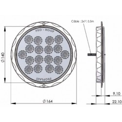 Plafonnier LED 12V à enastrer I600245