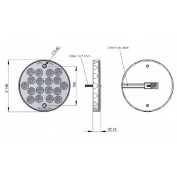Plafonnier LED 24V ADR Gamme VEGA - I600241