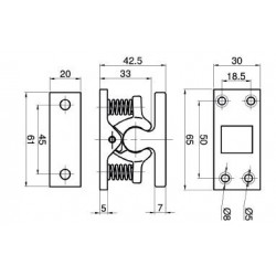 Arrêt de porte zingué - D600224