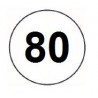 Disque de vitesse Adhésif 80 Km/h - I150015