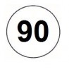 Disque de vitesse Adhésif 90 Km/h - I150020