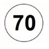 Disque de vitesse Adhésif 70 Km/h - I150010