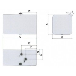 Réservoirs à gasoil standard 610x720x1250 - L2505