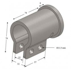 Gousset de fixation d'aile - C300062