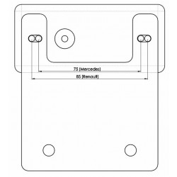 Support de feux latéral Fixation barre pare-cycliste - I450304