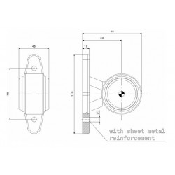 Feu de gabarit à LEDS : Droit et Court - I500580