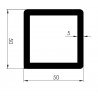 Profil Tubulaire RECTANGLE 100x50x5 - D800400