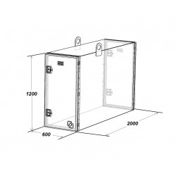 Coffres arrière cabine en kit 1200x600x2000 - A251201