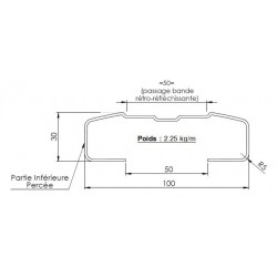 Profil Acier Galvanisé Antidérapant - E055035
