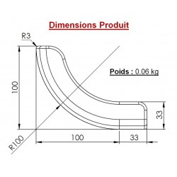 Profil d'angle plastique Simple Barre - E151005