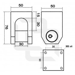 Fermeture de Sécurité pour Portes Arrière - N050025