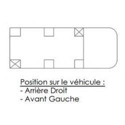 Poteau sur pied conique H800 - Battue Droite - D150130