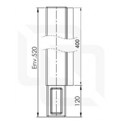 Poteau sur pied conique H400 - Battue Droite - D150120