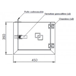 Coffre à équerre version ouverte - A556020