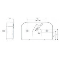 Feu de position latéral Orange sur Support 90° - I450453