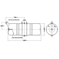 Réservoir à gasoil pour véhicules frigorifiques - L650240
