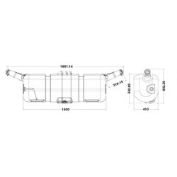 Réservoir à gasoil pour véhicules frigorifiques - GO jauge gauche -L650250