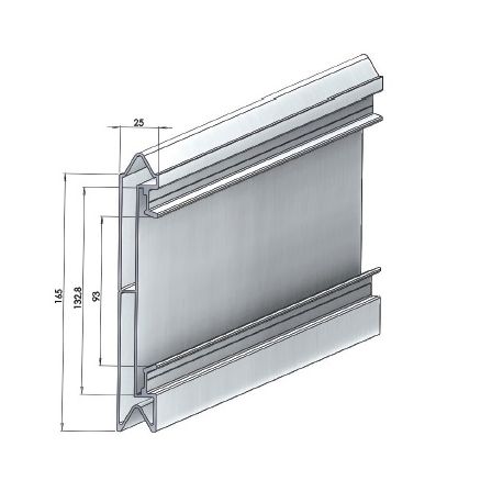 Profils de réhausse en aluminium brut pour rail d’arrimage - D200109