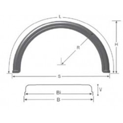 C000185LBAV - AILE PLASTIQUE INJECTEE 1750x1100x550mm + BAVETTE