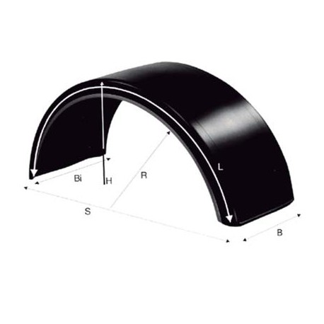 C000688 - AILE  THERMOPLASTIQUE HD 595 x 1700 x x1100 mm - BORDURE ARGENT