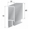 Profils aluminium pour ridelles en 25 mm - D000012