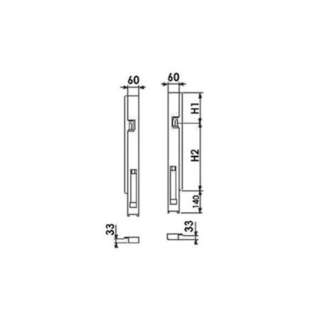 D152453 - RANCHER ARRIERE DROIT H/600mm