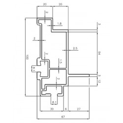 PROFIL DE RIVE ARRIERE-PLANCHER BOIS/ Longueur 4,8m