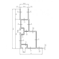 D850032 - PROFIL DE RIVE AVANT -PLANCHER BOIS/ Longueur 4,8m
