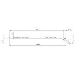 D850072 - PLANCHER RECOUPABLE 140MM (dernier élément du plancher) Long 4,8m