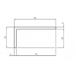 D850056 - PROFIL DE RENFORT DE FACE AVANT / Longueur 6,5m