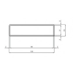 D200031 - PROFIL DE FACE AVANT SUPERIEUR (partie porte échelle) Long6,6m