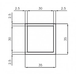 D850084 - PIEDS TUBULAIRE DE POTEAU ARRIERE / Longueur 6,5m
