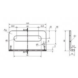 T200165 - ANNEAU D’ARRIMAGE INOX COULISSANT ( Pour rive latérale)