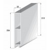 Profils aluminium pour ridelles en 25 mm - D000014