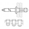 H050210C100 - RIVET MULTI TL 4,8 L 24,8 AL/AC (QTE 100)