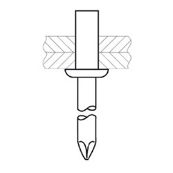 H050406C100 - RIVET ETANCHE TP4.0 L 9.5 AL/AC (QTE 100)