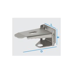 Support en INOX mural avec poussoir à coude pour gel hydro alcoolique-W200150