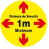 KIT DE MARQUAGE AU SOL "DISTANCE DE SECURITE MINIMUM" (1 sticker Ø1000mm)-W200506