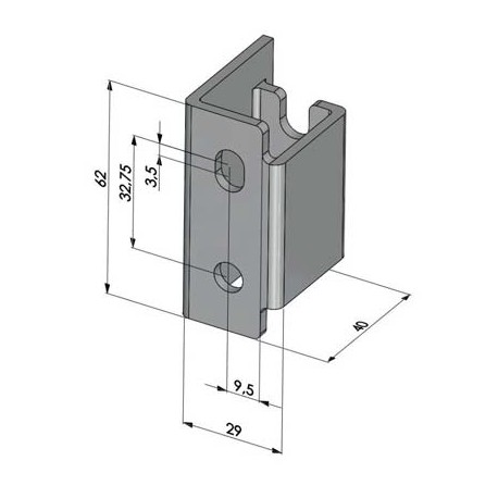 K350060 - GACHE ZINGUEE A VISSER 62x40