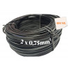 I852695C100 - CABLE PLAT 2x0,75 NOIR L100