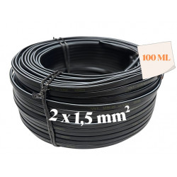 I852710C100 - CABLE PLAT 2x1,5 NOIR  L100