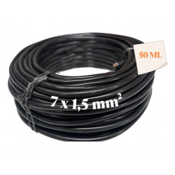 I852750C50 - CABLE ELECTRIQUE / FIL 7x1.5mm Noir (50m)