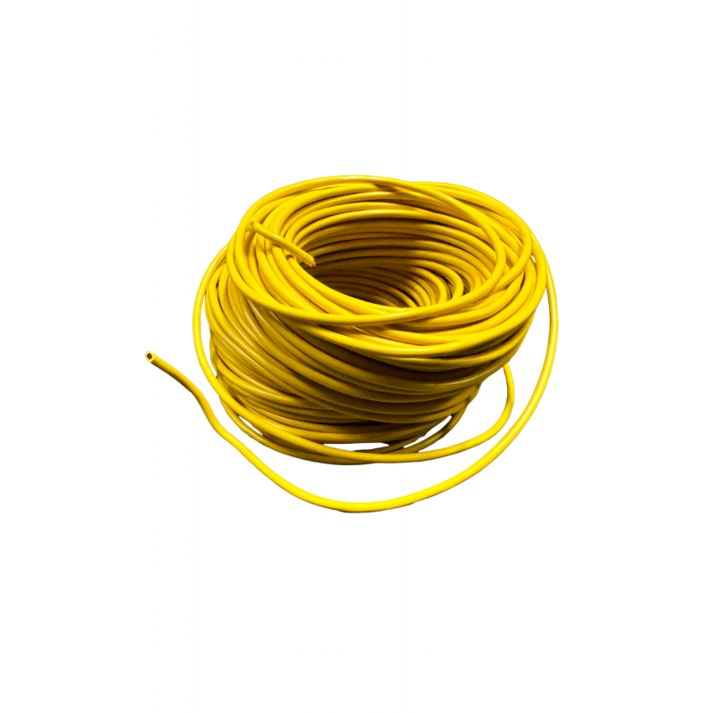 CABLE MONOCONDUCTEUR 2mm² JAUNE - 25ML/Carton - I854310
