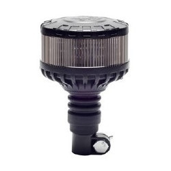 GYROPHARE LED ORANGE SUR TIGE 12-24V/ Base noire - I000367