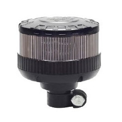 GYROPHARE LED ORANGE TIGE RIGIDE 12-24V / Base noire - I000366