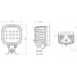 Phare de travail Ultra puissant avec connecteur DEUTCH- I060417