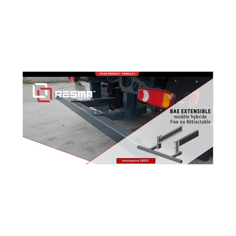 BAE EXTENSIBLE / MODELE HYBRIDE / FIXE OU RETRACTABLE