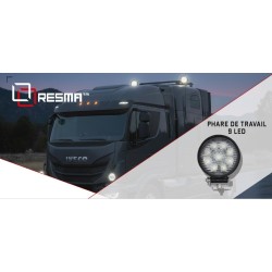 PHARE TRAVAIL ROND 9 LED 1620lm - I060009