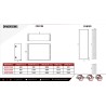 COFFRE ARRIERE CABINE EN ACIER PEINT BLANC 600 x900x2000mm