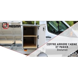 COFFRE ARRIERE CABINE EN ACIER PEINT BLANC 600 x1290x2000mm